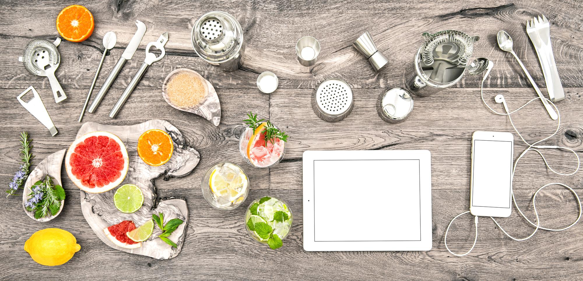 Set di utensili e ingredienti per corso